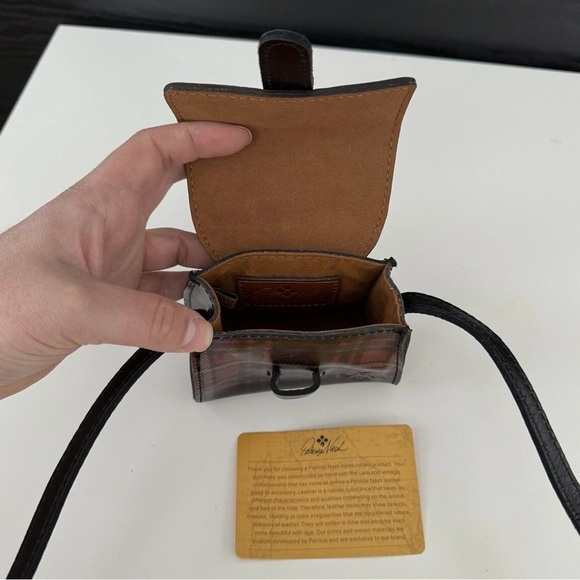 PATRICIA NASH Tartan Beet Mini Bag Crossbody Strap NWT - Picture 9 of 10